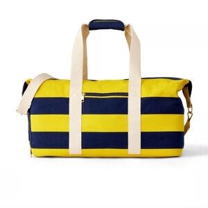 Rowing Blazers × Target Rugby Stripe Blue And Yellow Large Duffel Bag